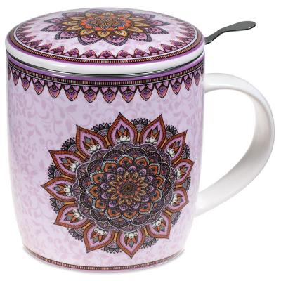 ZEN ET ETHNIQUE Bo&icirc;te Cadeau infuseur &agrave; th&eacute; Mug Mandala - Violet
