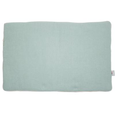 SEVIRA KIDS Oreiller Plat En Gaze De Coton Jeanne Vert De Gris