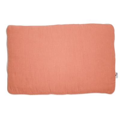 SEVIRA KIDS Oreiller b&eacute;b&eacute; plat et r&eacute;versible gaze de coton terracotta 35x40 cm