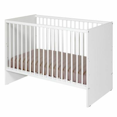 AKITEN RETAIL Pack lit b&eacute;b&eacute; &agrave; barreaux avec matelas 60x120 cm bois massif blanc