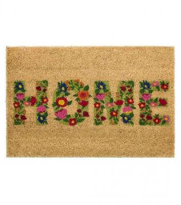 WADIGA Paillasson en coco fleuri 60x40