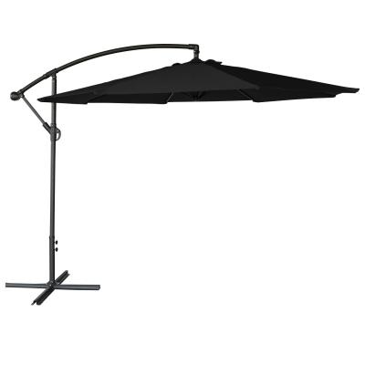 HAPPY GARDEN Parasol d&eacute;port&eacute; OAHU rond 3,50m de diam&egrave;tre noir