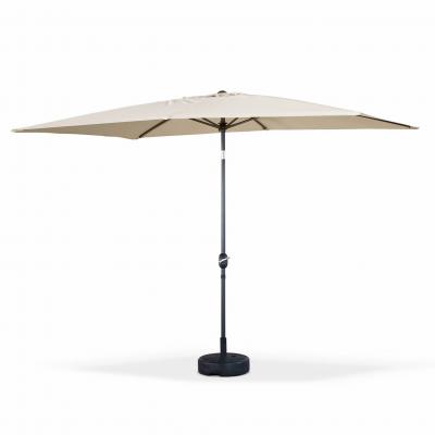 SWEEEK Parasol droit 2x3m rectangulaire en aluminium sable