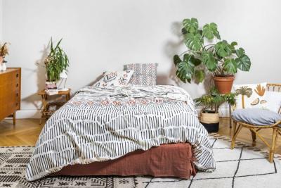 HOUSSE DE REVE Parure housse de couette coton gris 240x260 cm