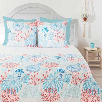 COTE DECO Parure de couette 2 personnes Coton bio 57 Fils hector - 240 x 220 cm