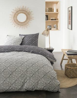 TODAY Parure housse de couette coton noir 240x260 cm