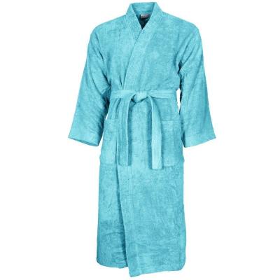 SENSEI MAISON Peignoir mixte kimono en coton Bleu Turquoise L