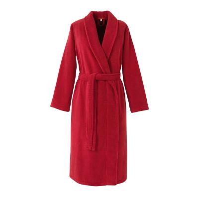OLIVIER DESFORGES Peignoir en coton rouge S