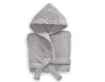 BECQUET Peignoir enfant uni laur&eacute;at 340gm2 - Grisvoir