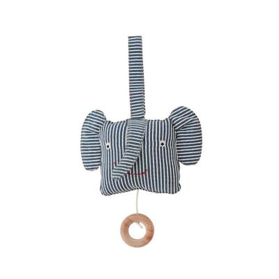 OYOY LIVING DESIGN Peluche &eacute;veil musical &eacute;lephant en coton organique H9,5x16x8cm