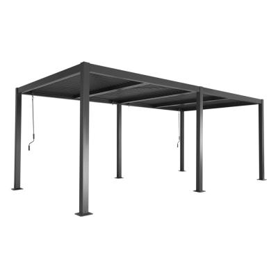 SWEEEK Pergola bioclimatique noir. Aluminium et acier. 3x6m. Lames orientables 