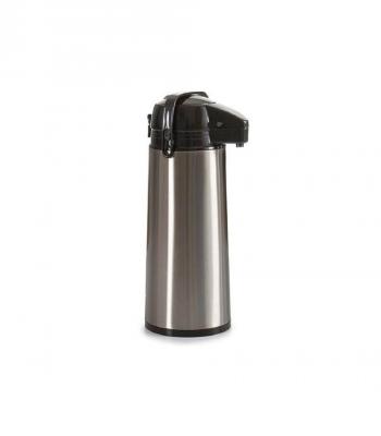 Pichet Isotherme &agrave; Pompe Portable Inox et Noir