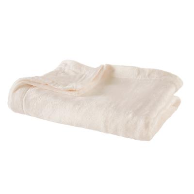 DODO Plaid polaire coloris ecru 130x170 cm