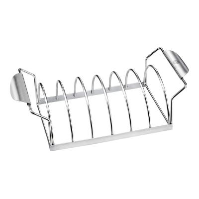 GEFU Rack &agrave; travers de porc pour barbecue BBQ  Acier inoxydable Argent