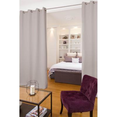 Rideau s&eacute;parateur de pi&egrave;ce "moondream" coton galet 250 x 140