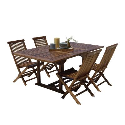 BERAH GETAH Salon de jardin extensible rectangulaire teck huil&eacute; 4/8 places BALI