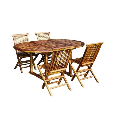 BERAH GETAH BALI Salon de jardin en teck huil&eacute; massif extensible 4/8 pers.