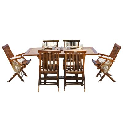BERAH GETAH Salon de jardin teck huil&eacute; 6/8 pers tabl