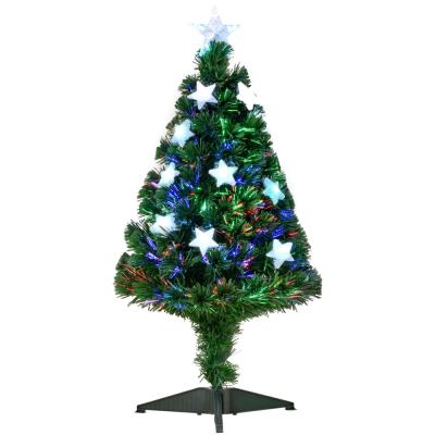 HOMCOM Sapin de No&euml;l artificiel lumineux - H90cm - Vert