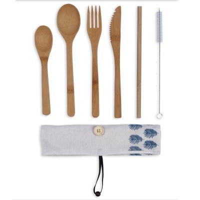 LIVOO Set de couverts en bambou  mes134