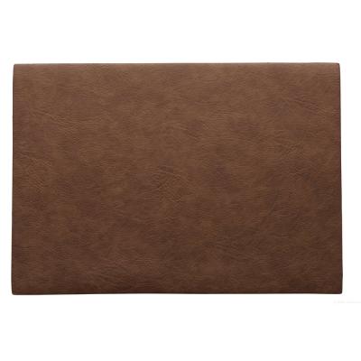 ASA SELECTION ASA Vegan Leather Set de Table en polyur&eacute;thane Caramel 46 x 33 cm
