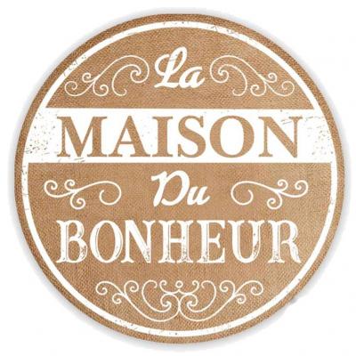 RETRO Set de table rond en toile de jute - MAISON DU BONHEUR
