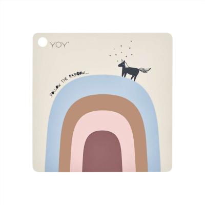 OYOY MINI Sets de table beige en silicone H0,15x38x38cm