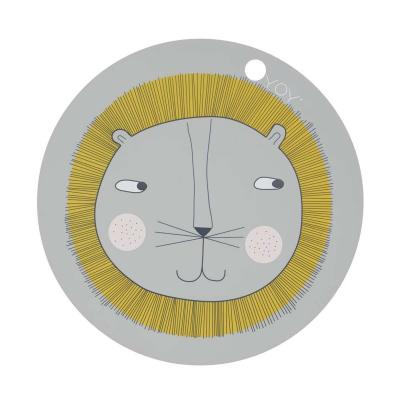 OYOY MINI Sets de table gris en silicone &Oslash;39xH0,15cm