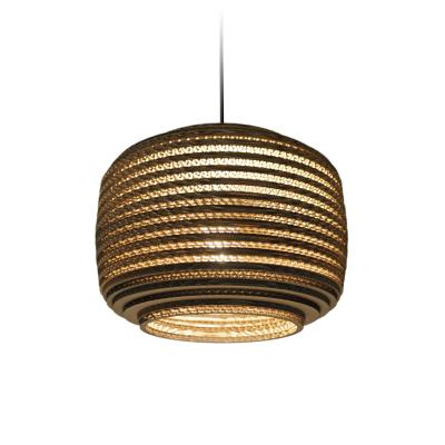 GRAYPANTS  lumi&egrave;re pendentif Ausi12 brun carton &Oslash;28x20cm