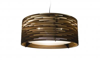 GRAYPANTS  Drum24 lumi&egrave;re pendentif brun carton &Oslash;61x24cm