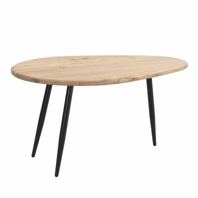 Table basse Mexico en bois d'acacia et m&eacute;tal