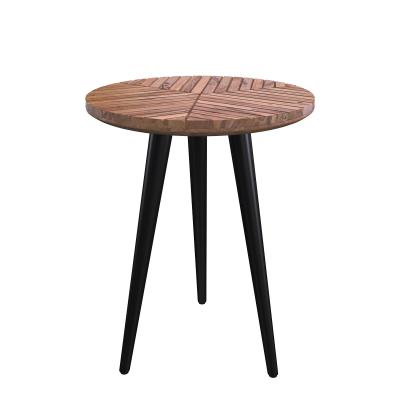 Table basse ronde en bois d'acacia D40 cm - Ella - Marron