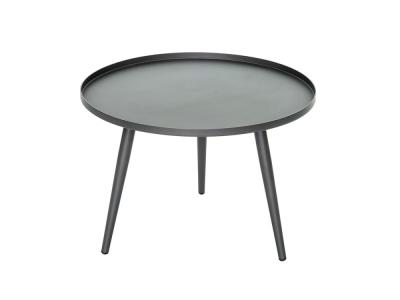 Table basse gigogne ronde grise en aluminium Antiparos &Oslash; 60 x 42 cm -