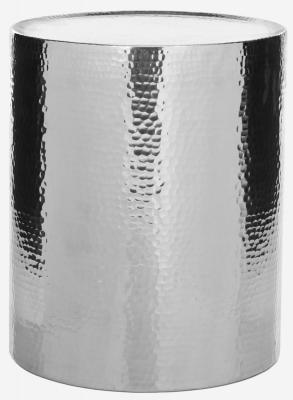 Table d'appoint en aluminium argent