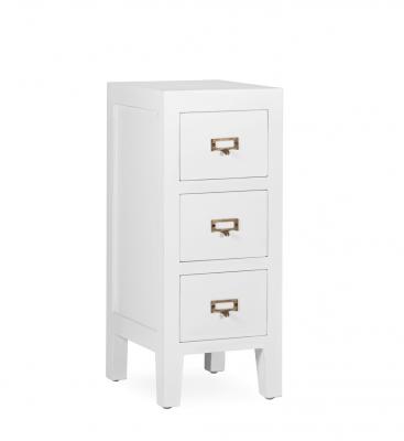 Table de chevet en bois blanc L 30 cm
