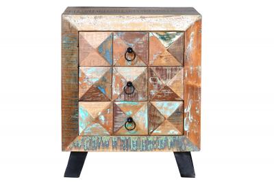 Giner y colomer Table basse bois recycl&eacute; - Multicolore