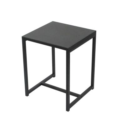 Fornord Table de Chevet en M&eacute;tal Noir