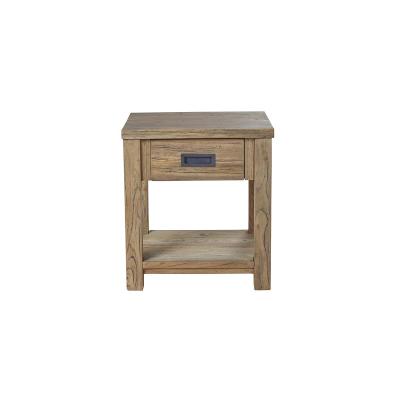 Table de chevet en bois de teck recycl&eacute; 45 CARGO