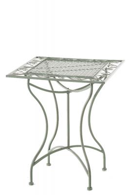 CLP Table de jardin carr&eacute;e r&eacute;sistante en m&eacute;tal Vert antique