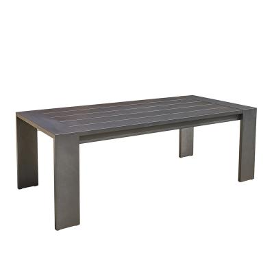 BERAH GETAH Table de jardin en aluminium noir 6 places IBIZA