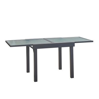 BERAH GETAH Table de jardin extensible en aluminium et verre 4/8 places MODULO