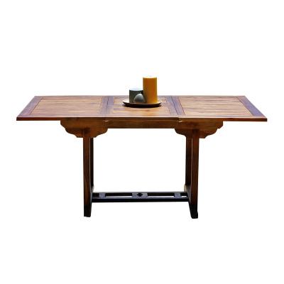 BERAH GETAH Table de jardin extensible rectangulaire teck huil&eacute; 6/8 places BALI