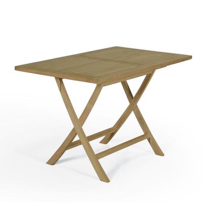 TECK ATTITUDE Table Pliante rectangulaire en Teck Ecograde Kensa&iuml; 120 x 70 cm