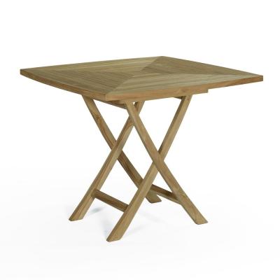 TECK ATTITUDE TECK'Attitude Table pliante carr&eacute;e en teck Ecograde Cardif 90 x 90 cm
