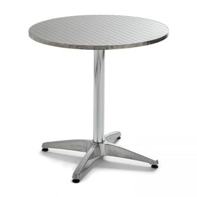 OVIALA Table de jardin - 70 x 70 cm - Aluminium -  - Gris