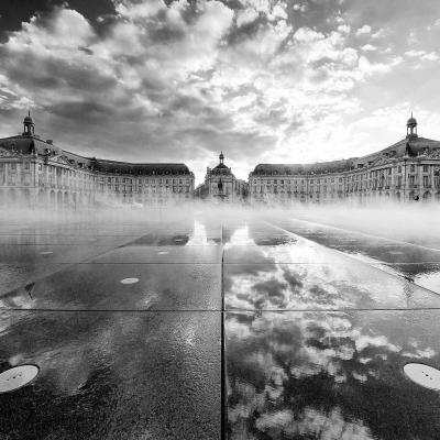 ARTIS Tableau sur toile miroir place de la bourse Bordeaux 45x45 cm