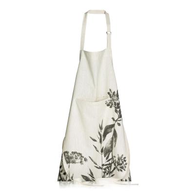 WINKLER Tablier de cuisine fleuri en coton ombre 80 x 85