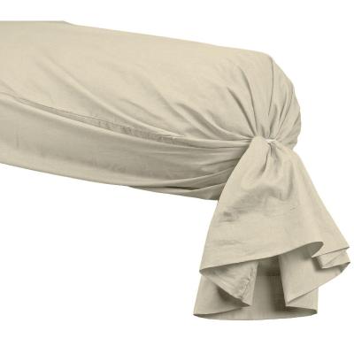 SENSEI MAISON Taie de traversin en percale Ficelle 45x185 cm