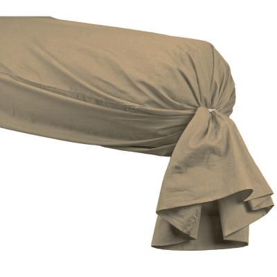 SENSEI MAISON Taie de traversin en percale Taupe 45x185 cm
