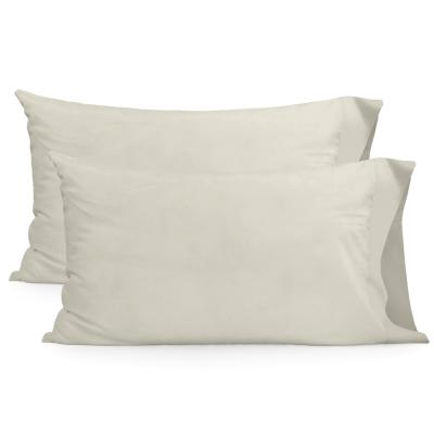 HAPPY FRIDAY Taie d'oreiller 100% Coton Beige 50x75 cm (x2)